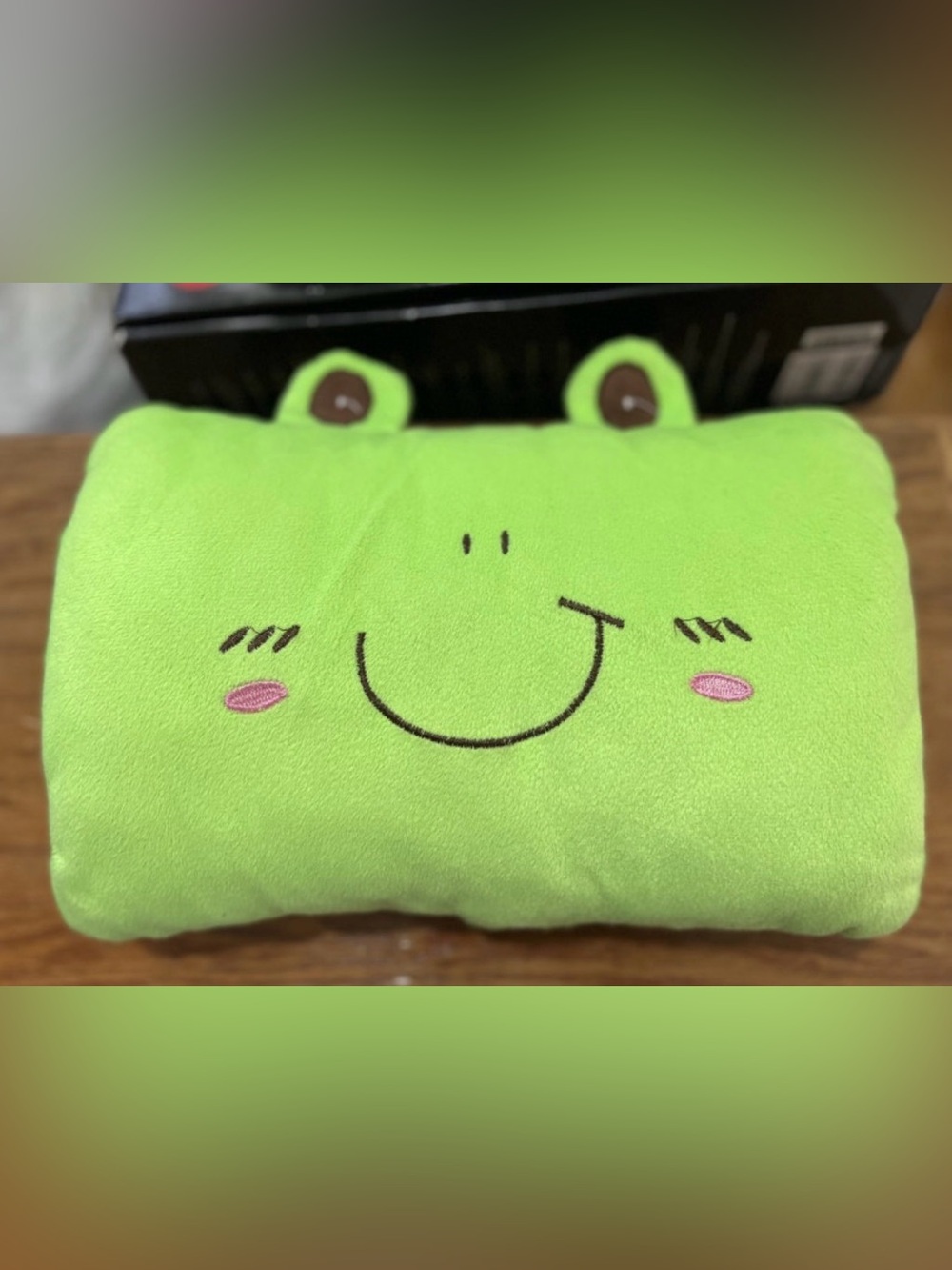 Plush Frog Pillow Soft Kids Toy - Green